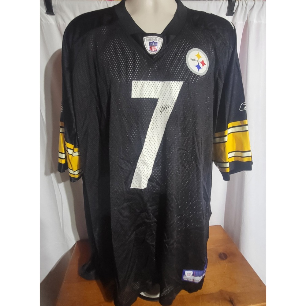 Pittsburgh Steelers Ben Roethlisberger Reebok Game Jersey #7 Size 2XL XXL Black - Picture 3 of 9